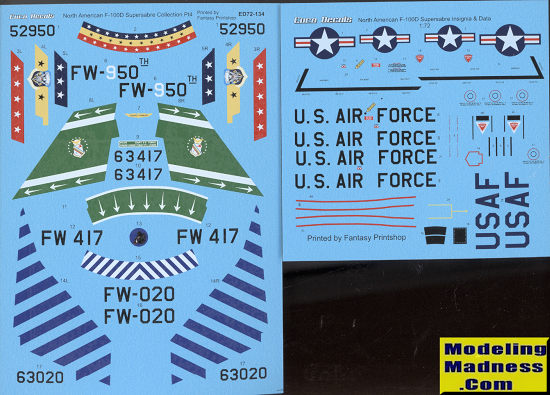 Euro Decals 72134: F-100D Super Sabre Pt.4, reviewed by Scott Van Aken